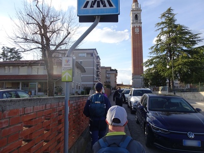 Photo 25 - Continuation on the sidewalk in via Don Bosco, towards the bell tower