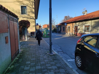 Vista del percorso dallo stallo verso il locale