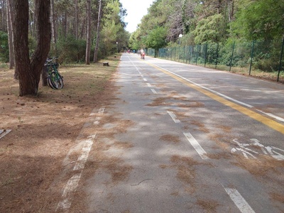 Percorso con pista ciclabile