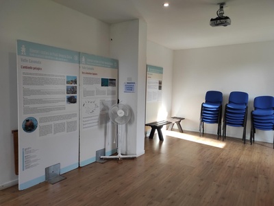 Sala espositiva, pannelli esplicativi