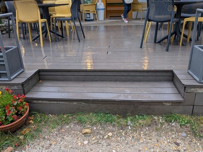 Percorso da camping a area esterna bar