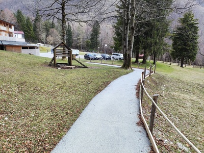 Tratto conclusivo del percorso verso il parcheggio