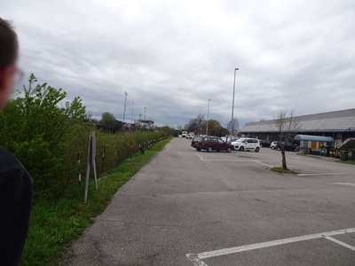 Photo 24 - Crossing the asphalt parking lot of the shopping center