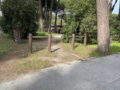 Foto 26 - Inizio tratto con dissuasore e camminamento invaso da erba