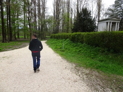 Photo 9 - Near a mausoleum, directional sign of the path