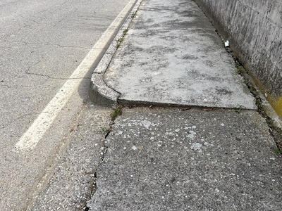 Photo 59 - Interruptions of the sidewalk due to the presence of driveways, curbs up to 5 cm high