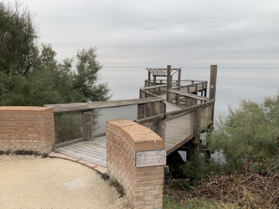 Percorso ligneo di accesso al Belvedere Trabucco