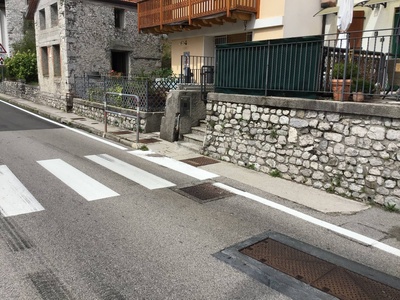 Photo 44 - tubular posts on right pavement
