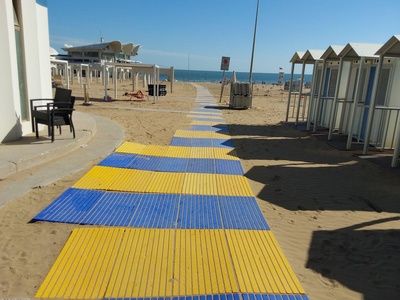 Passerella per spiaggia