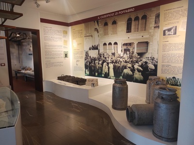 Piano terra, esposizione dedicata al caseificio