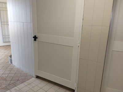 From counter to bathroom