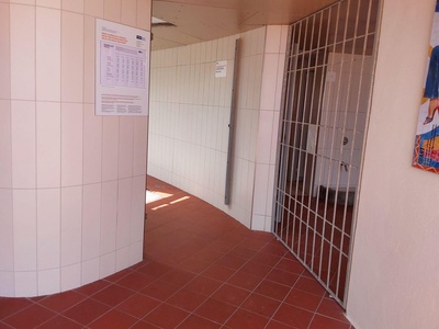 From counter to bathroom