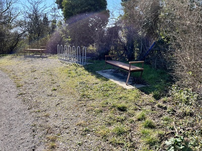 Photo 89 - Rest area with benches and bike racks