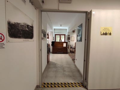 Ingresso alla sala espositiva