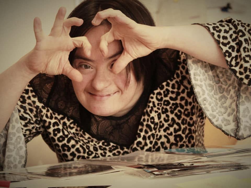 ritratto con cuore