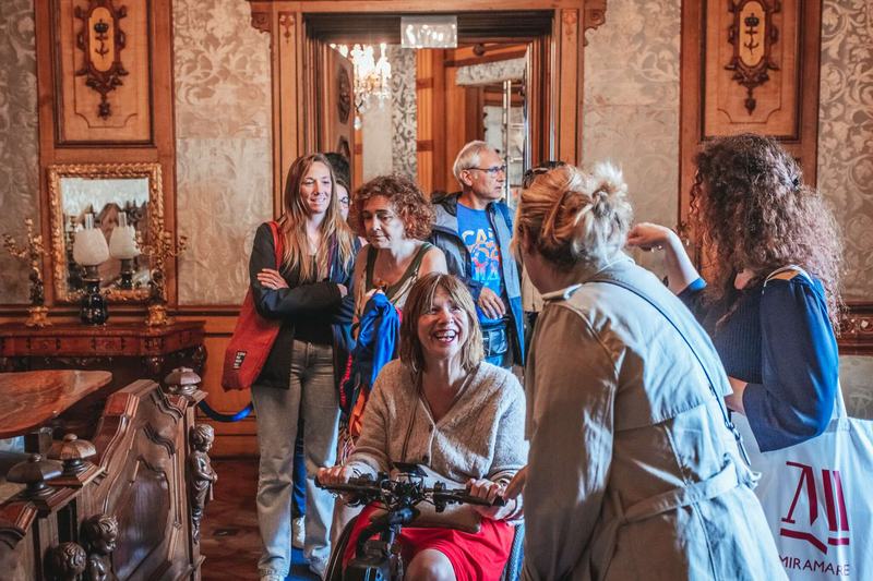 visitando il museo del castello di Miramare